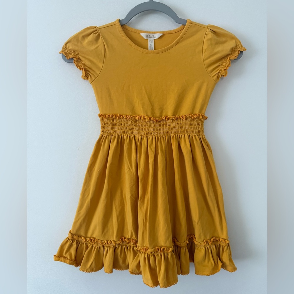 Matilda Jane Mustard Yellow Ruffle Hem Dress - Picture 6 of 10